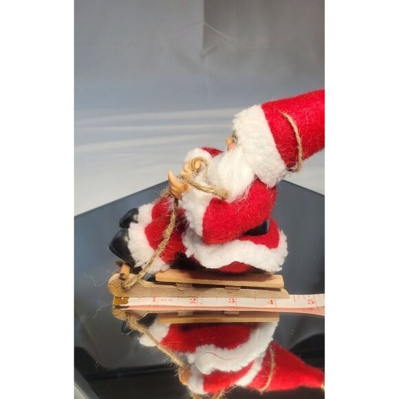 Santa Claus Christmas Sled Decoration Ornament Accessories Holiday Decor - Picture 8 of 9